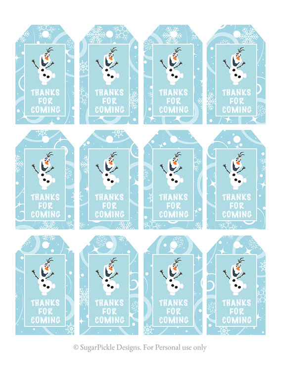 Favor tags frozen theme birthday Birthday Party Frozen frozen Favor Tags 2.5Lx1.8w,Thank You tags elsa /& anna frozen Gift tags disney