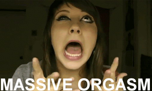 Young male asshole Girl has funny orgasm face