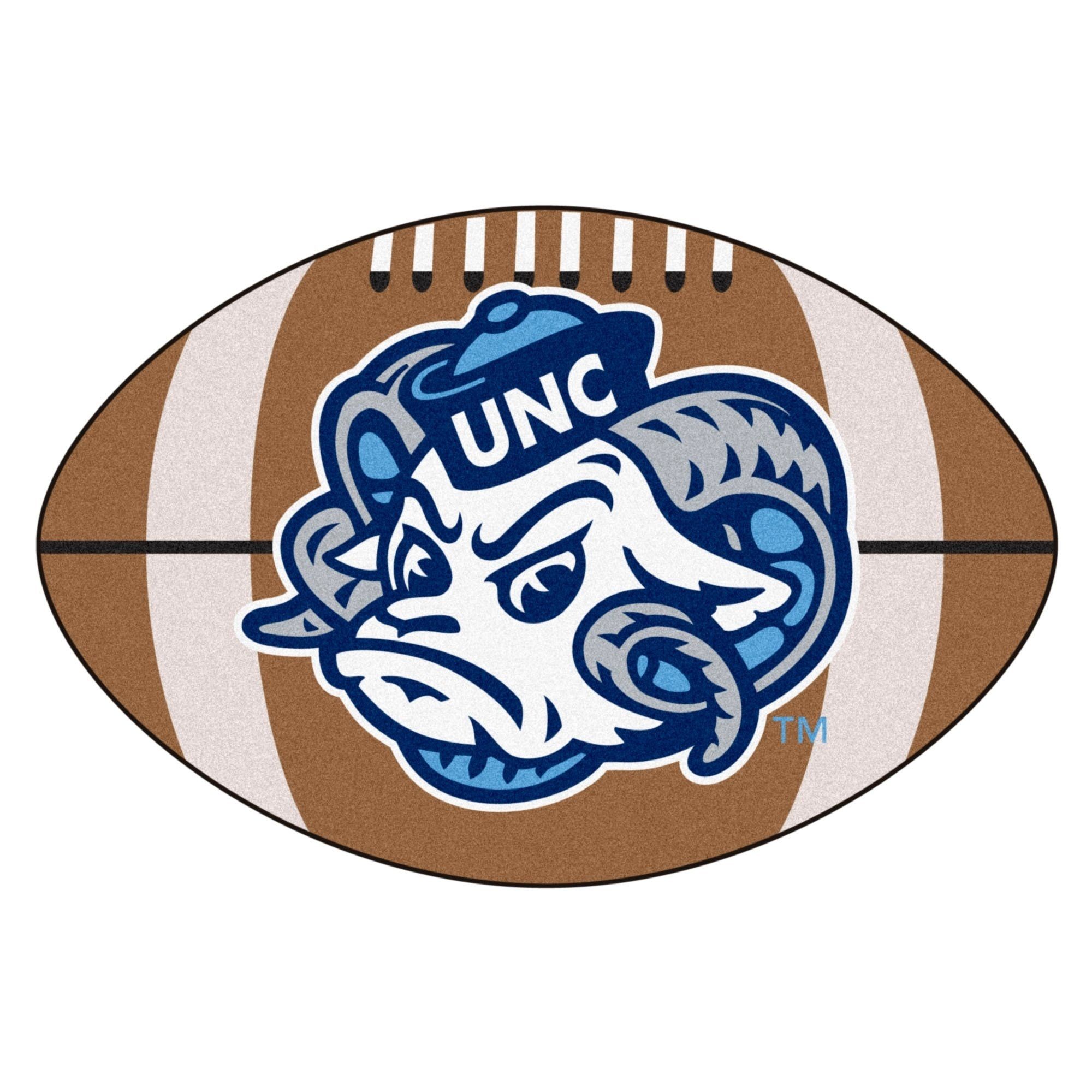 FANMATS NCAA UNC University of North Carolina Chapel Hill Tar Heels Nylon Face Basketball Rug
