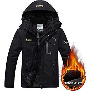 GITVIENAR Herren Outdoorjacke mit Abnehmbare Kapuzen Und GITVIENAR Herren Outdoorjacke mit Abnehmbare Kapuzen Und