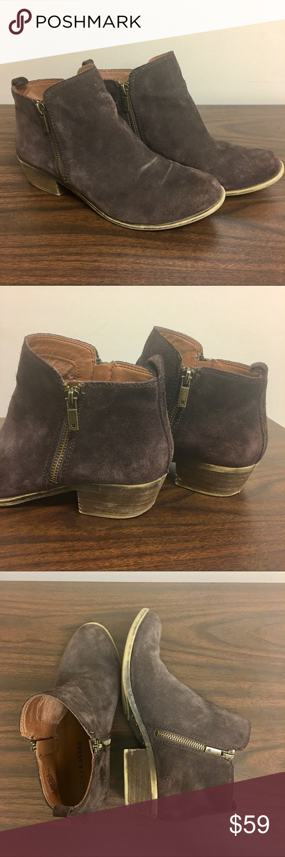 lucky brand basel bootie suede