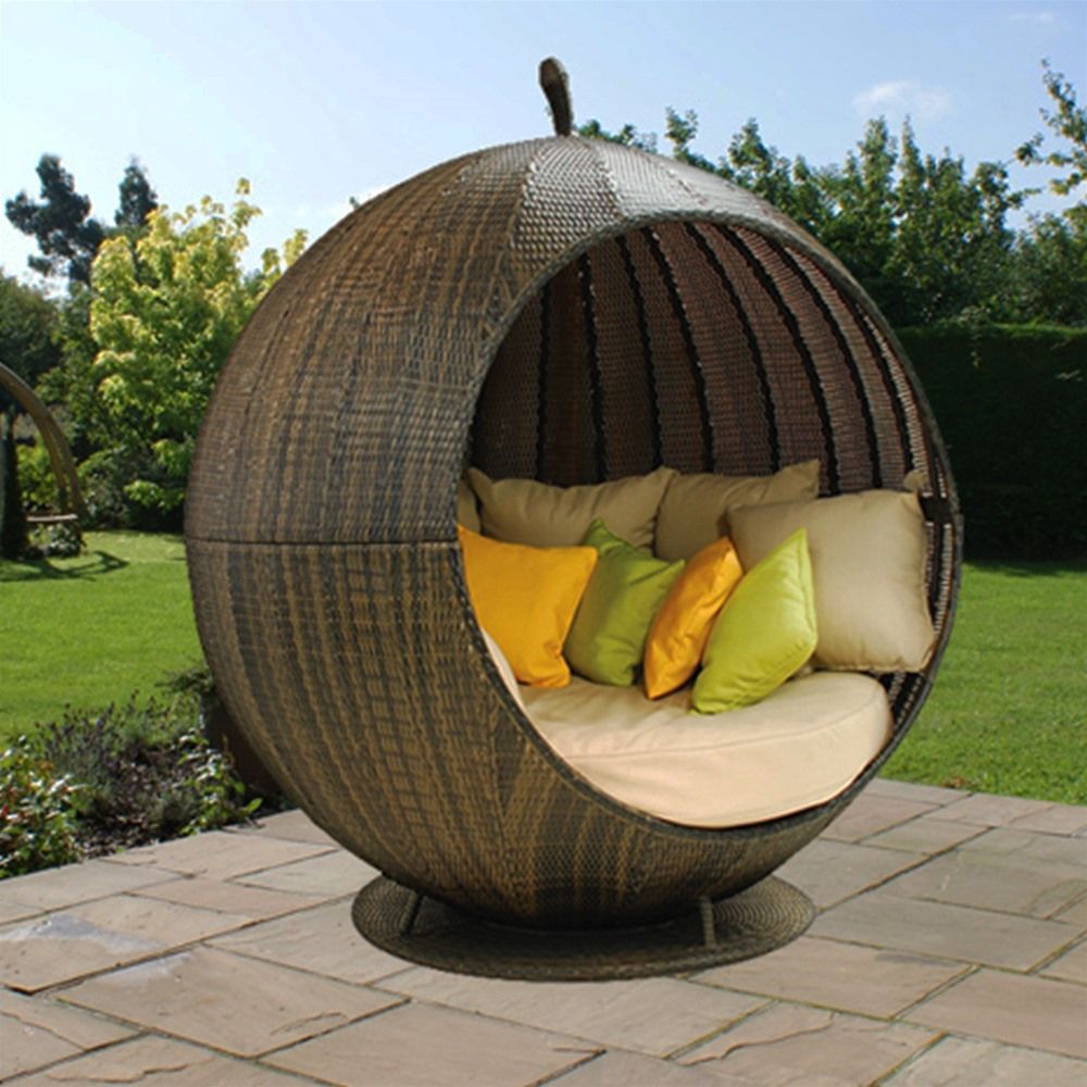 Maze Rattan Oxford Grey Apple Daybed Internet Gardener Outdoor Daybed Garden Day Bed Maze Rattan