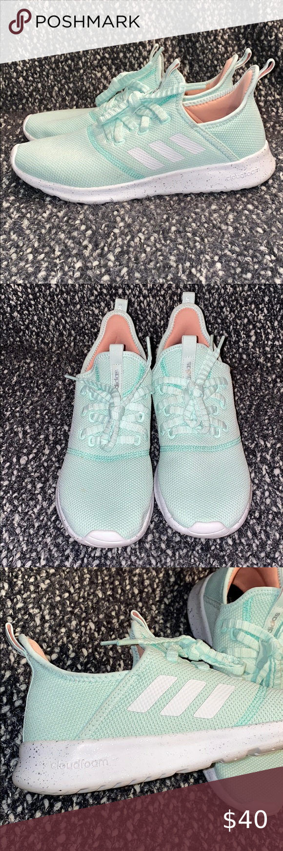 Adidas Shoes 80 Off Adidas Cloudfoam Sneakers Adidas Cloudfoam Sneakers Blue Mint Color Women S Size 9 Sho Sneakers Adidas Cloudfoam Adidas Shoes Outlet