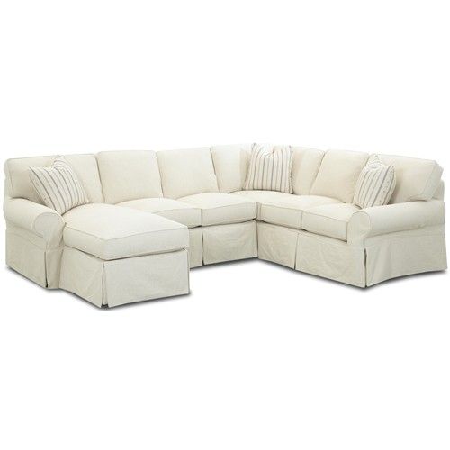 Klaussner Patterns Slipcovered Sectional Sofa With Left Chaise Klaussner Patterns Slipcovered Sectional Sofa With Left Chaise Wayside Furniture Akron