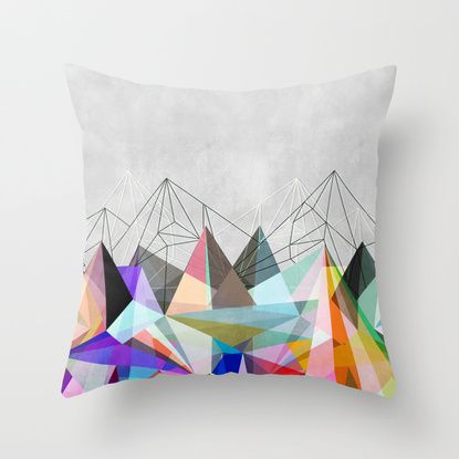 Colorflash 3 Throw Pillow Throw Pillows Decorative Throw Pillows Square Throw Pillow