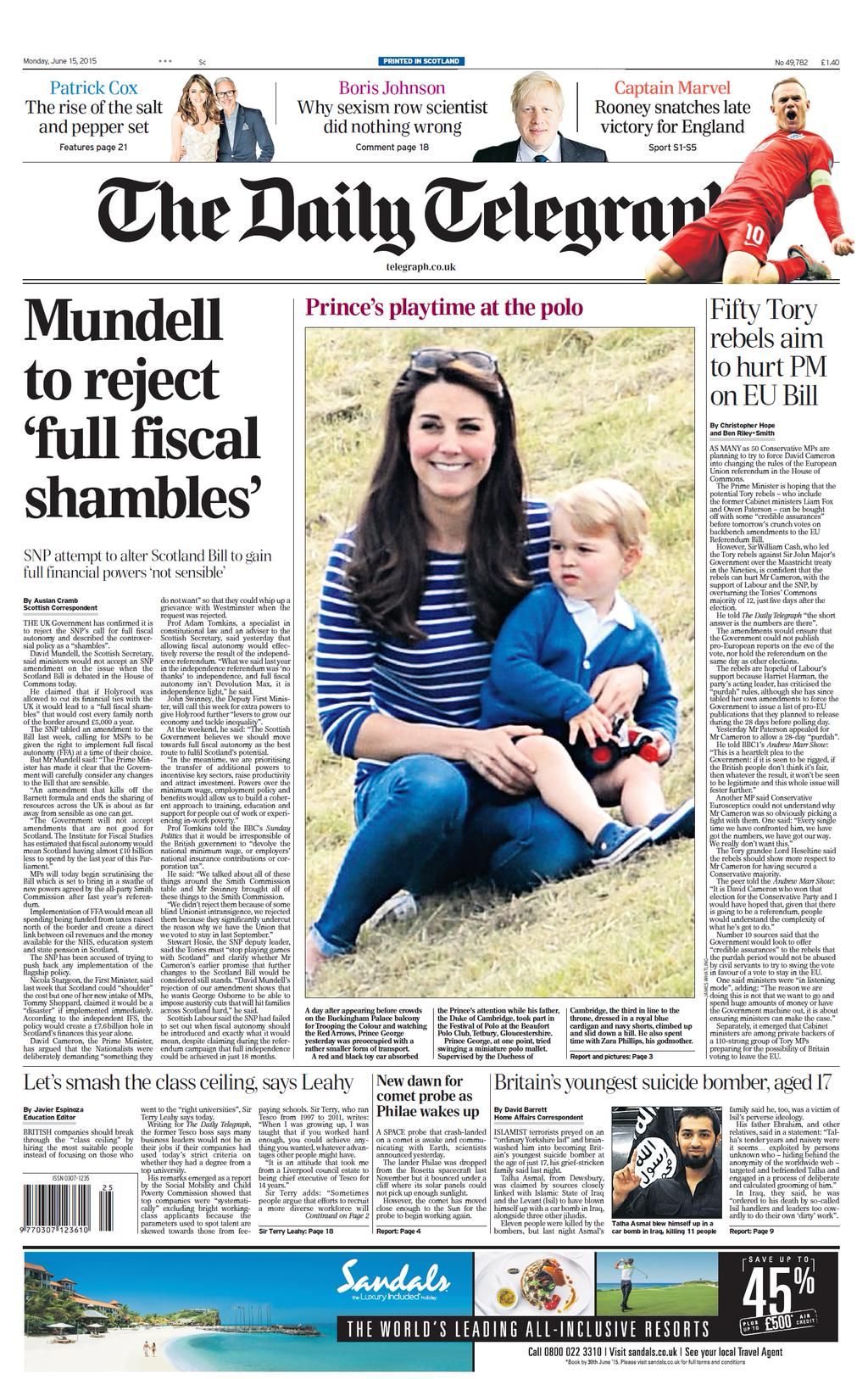 Daily Telegraph Scotland Newspaper Headlines Captain Marvel Sexism Daily Telegraph Scotland Newspaper Headlines Captain Marvel Sexism