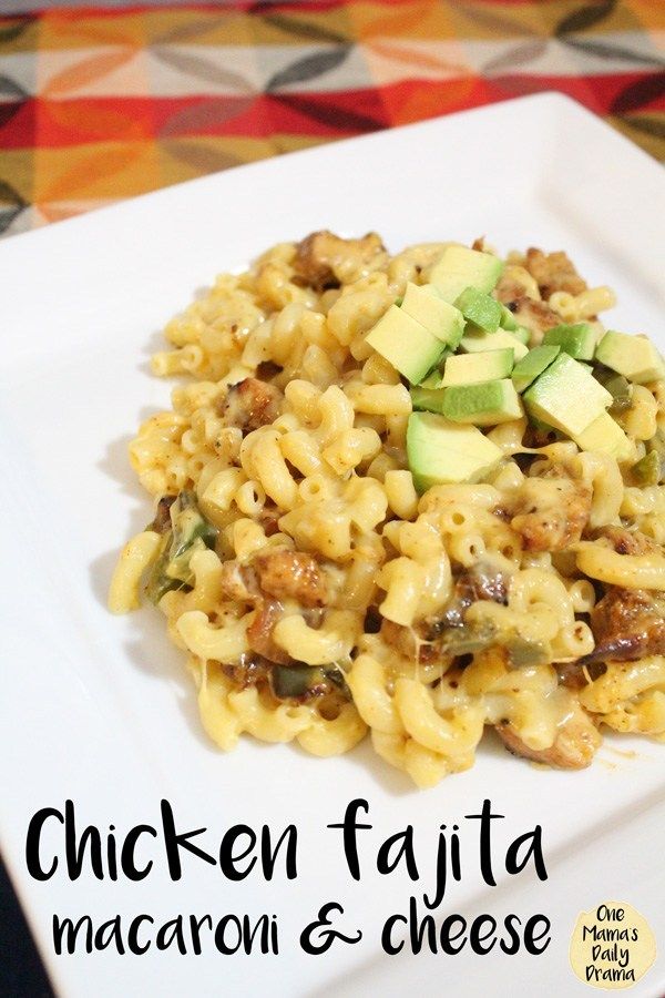 Chicken Fajita Macaroni And Cheese - Macaroni with chicken recipes #macaroni #with #chicken #recipes Chicken Fajita Macaroni And Cheese