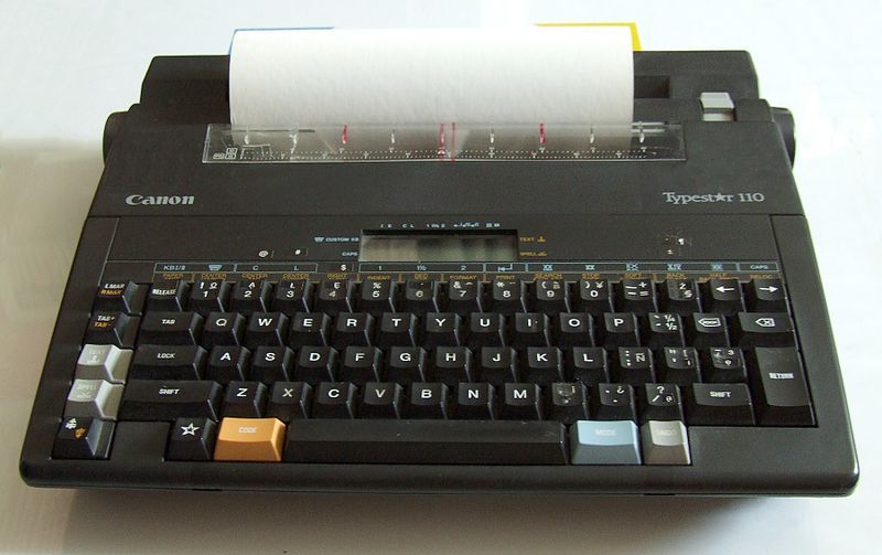 Electric typewriter essay