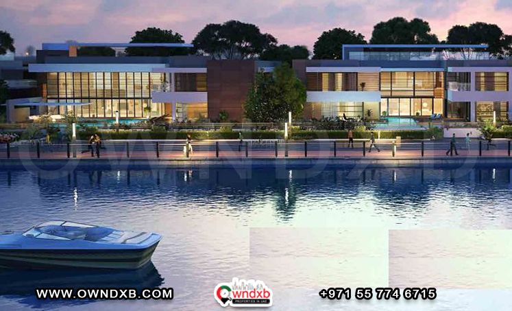 Hartland Waterfront Villas At Sobha Hartland In 2021 Villa Canal Beautiful Backyards