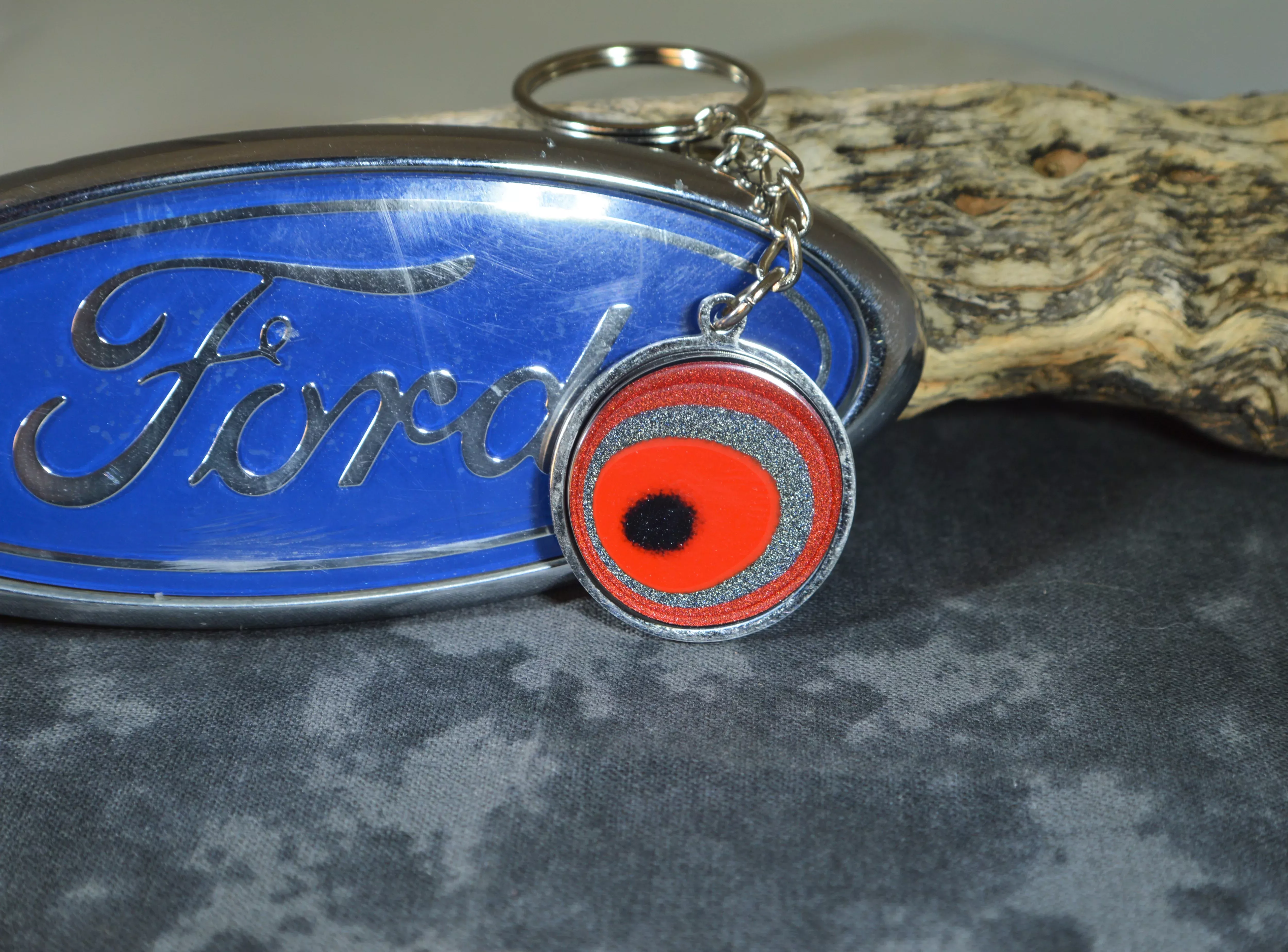Ford F-150 Key Ring Blue Oval Keychain