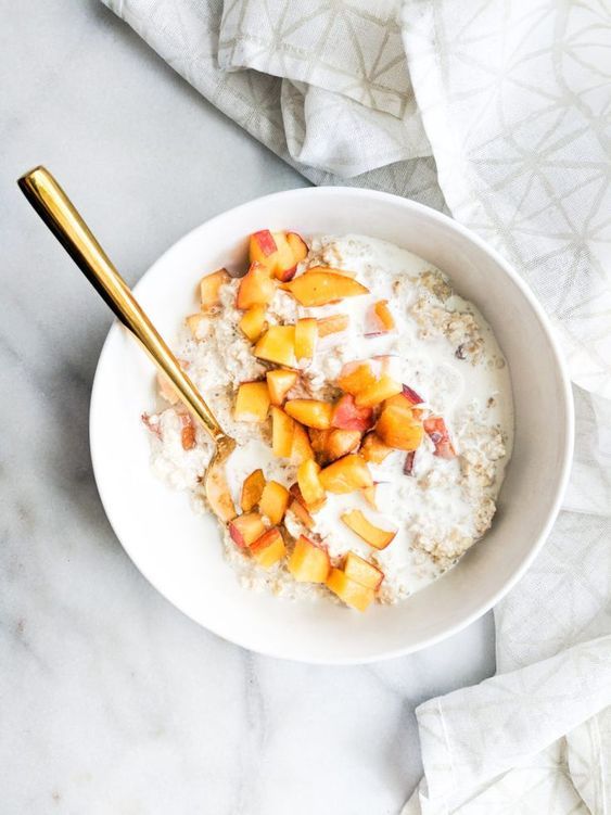 Peaches And Cream Overnight Oats Peaches And Cream Overnight Oats