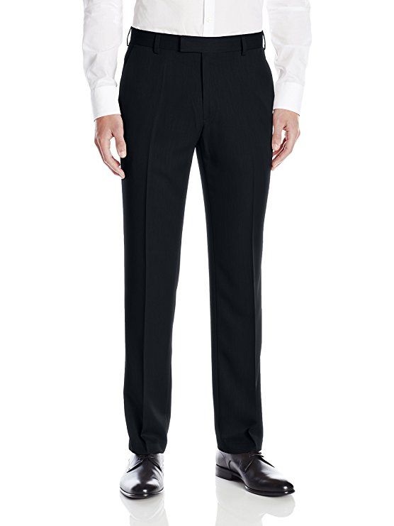 Kenneth Cole Reaction Mens Urban Heather Slim-Fit Flat-Front Dress Pant