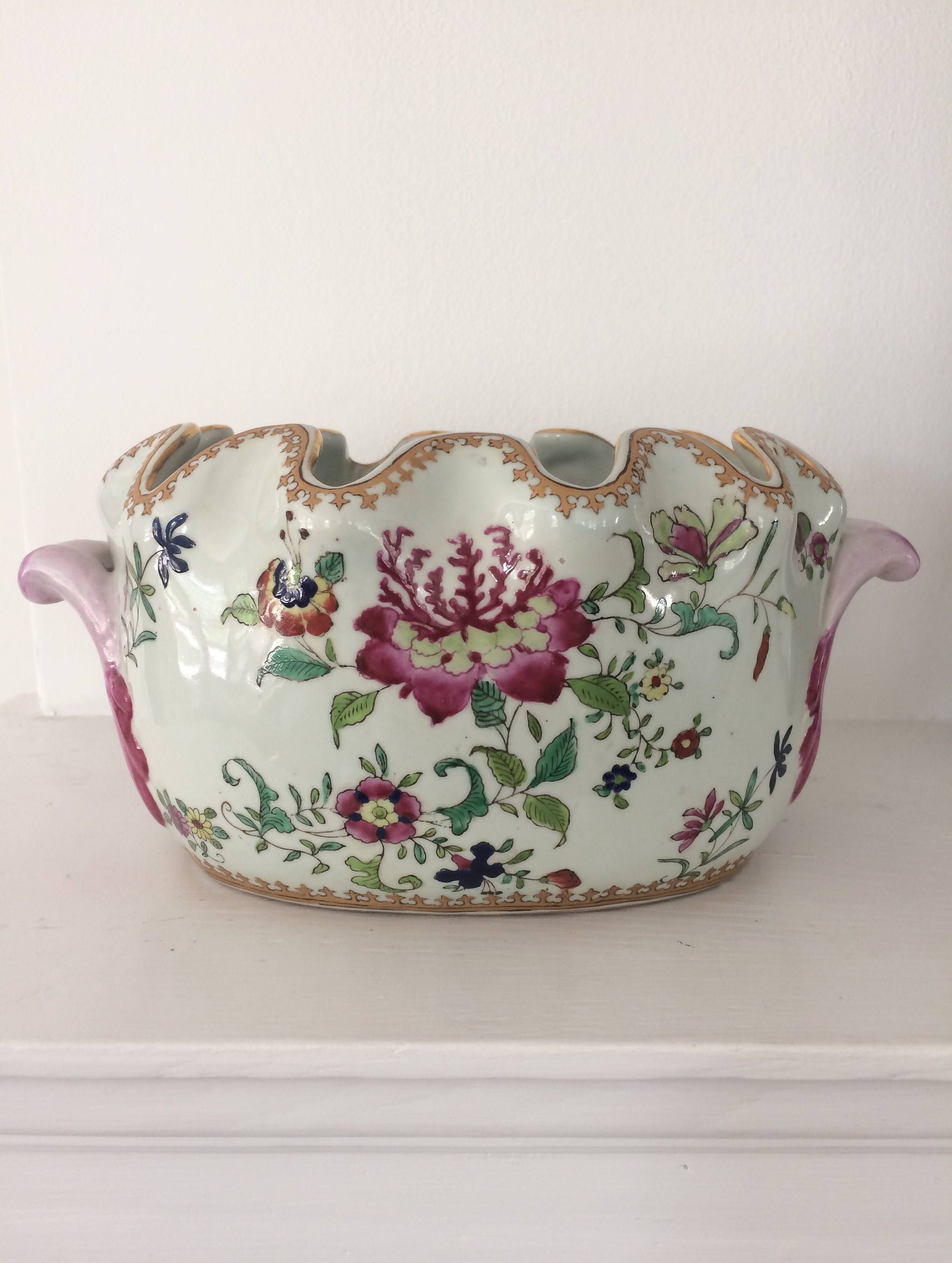 Gorgeous Hand Painted Planter, Bulb Pot, Orchid Pot, Jardiniere, Vase, Gorgeous Hand Painted Planter, Bulb Pot, Orchid Pot, Jardiniere, Vase,