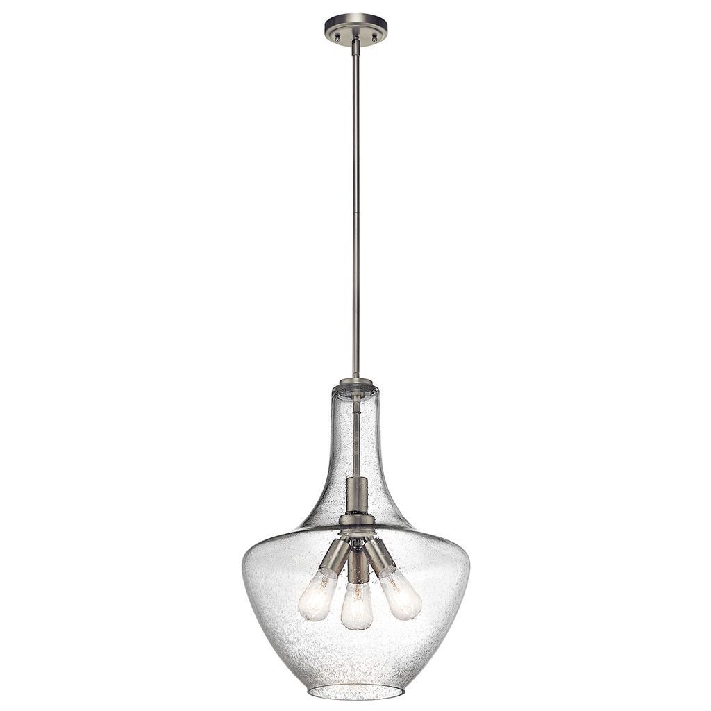 Kichler Lighting Everly Collection 3 Light Brushed Nickel Kichler Lighting Everly Collection 3 Light Brushed Nickel
