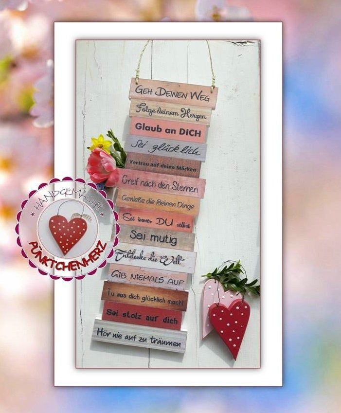 Schild - Geh Deinen Weg - Farbe rot/braun - Geschenk zur Einschulung - Geschenk zum Geburtstag - erster Schultag - Deko für Kinderzimmer