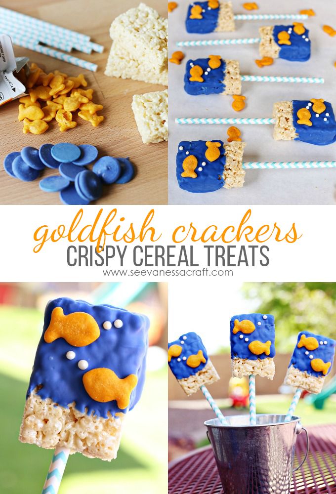 recipe goldfish cereal treats party decorations and ideas
