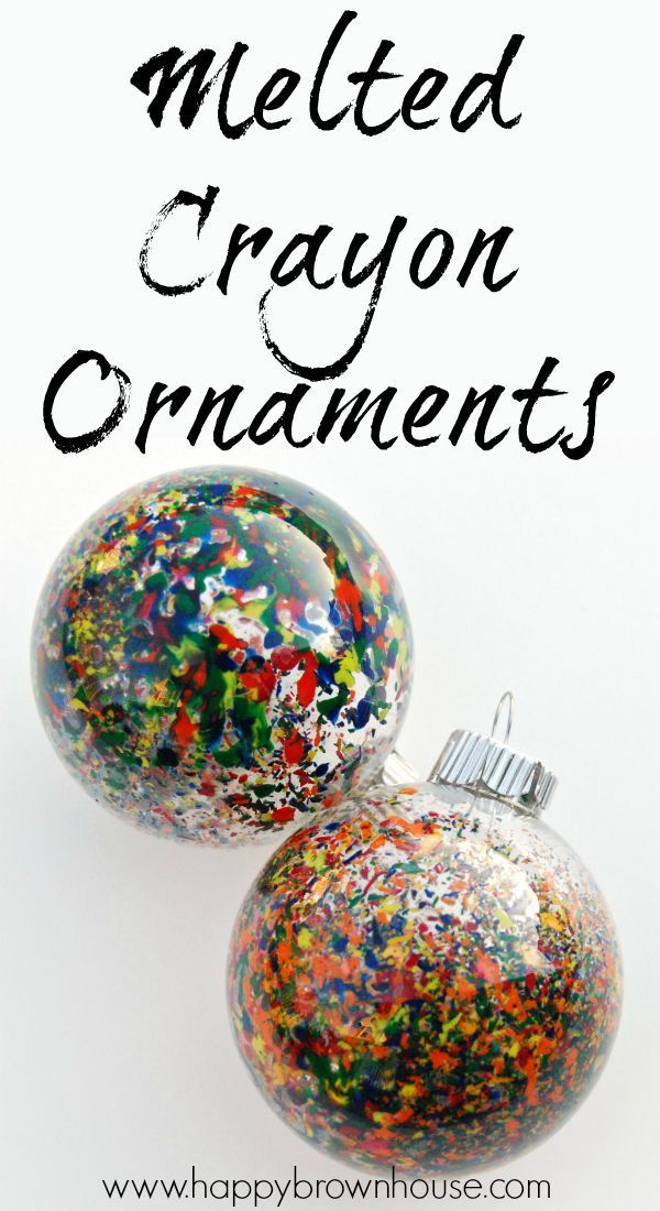 Melted Crayon Christmas Ornaments #christmascraftsforkidstomake