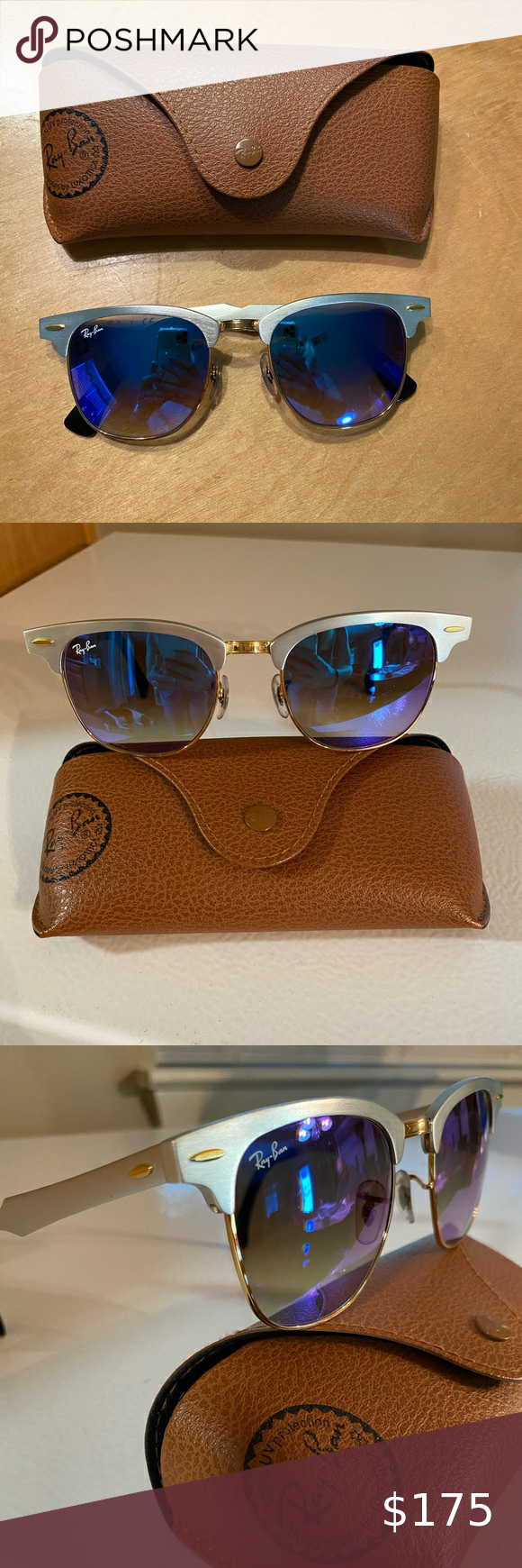 Ray Ban Clubmaster Metal Collection Aviator Sunglasses Silver Rayban Sunglasses Clubmaster Mirrored Aviator Sunglasses