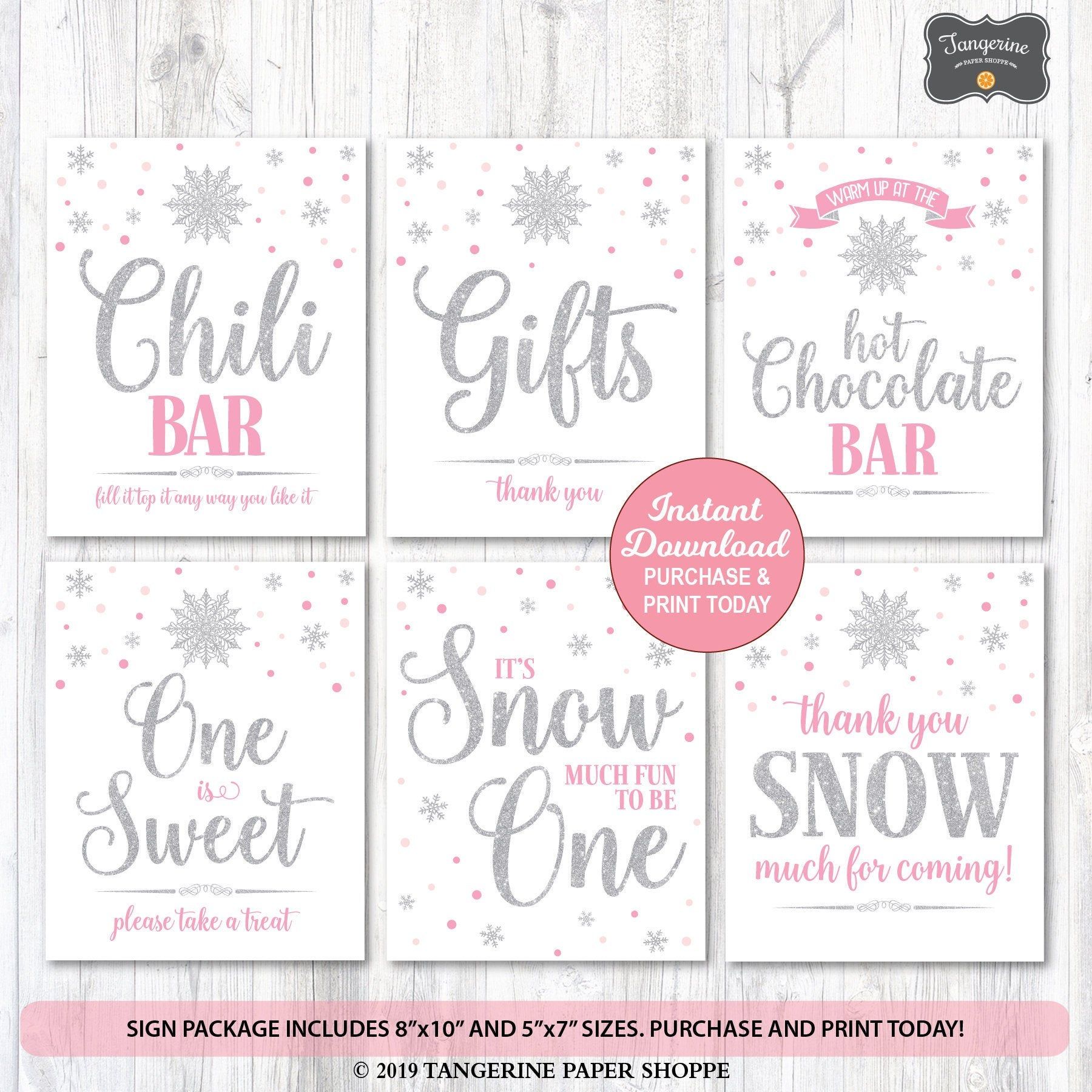 Download Winter ONEderland Signs Winter Wonderland Party Sign Pink | Etsy | Winter birthday parties ...