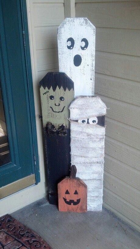Halloween Wood Crafts, Homemade Halloween Decorations, Halloween Home Decor, Holidays Halloween, Halloween Fun, Halloween Nails, Halloween Costumes, Holloween, Diy Kids Costumes