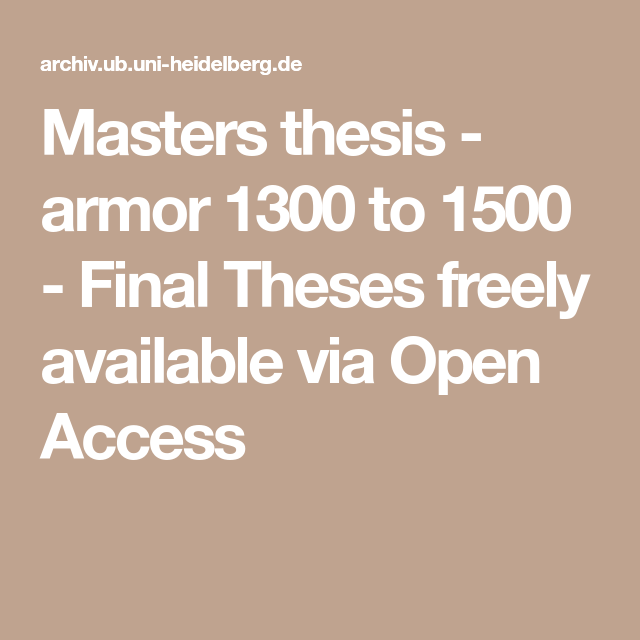 Available master thesis in europe