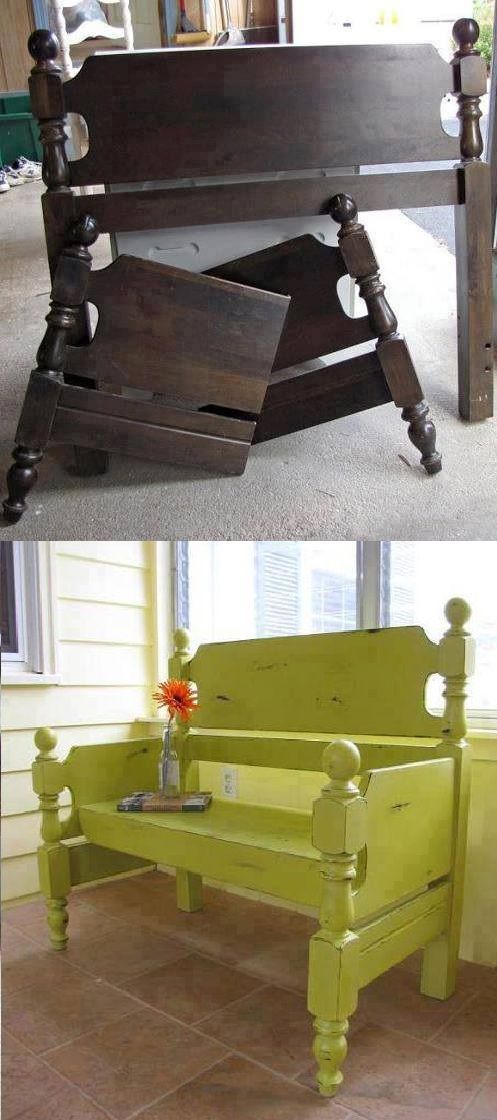 For My Yard Turn A Bed Headboard Into Bench Awesome Upcycle For My Yard Turn A Bed Headboard Into Bench Awesome Upcycle Ideas