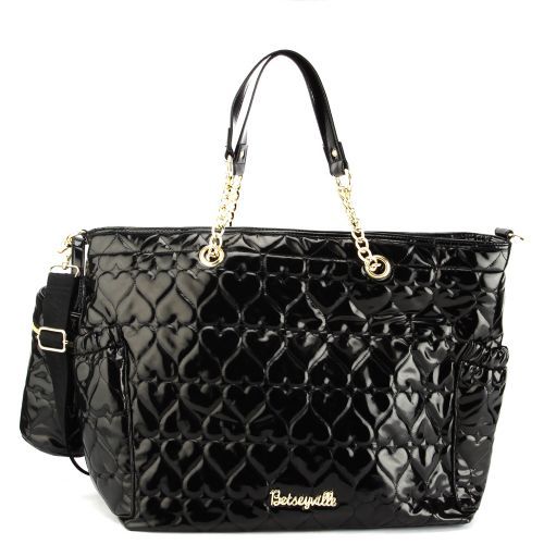 New Betseyville Betsey Johnson Black Be Mine Heart Studded Baby Betsey Johnson Diaper Bag Betseyville Black Be Mine Heart Studded Baby