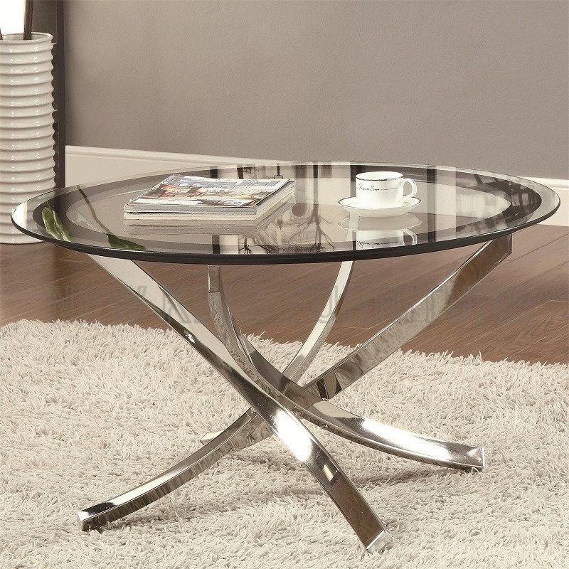 Luxury Round Glass Coffee Table With Stainless Steel Base Nk Ctb010 In 2021 Modern Decor Luxury Round Glass Coffee Table With, Round Glass Coffee Table With Metal Base