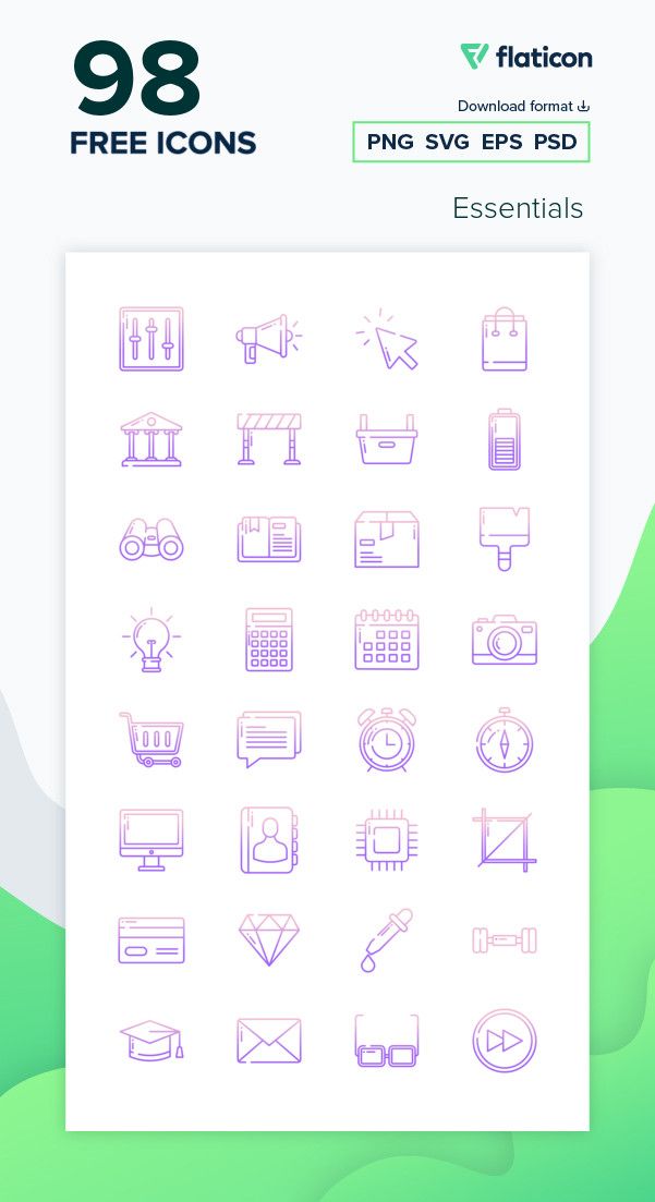 Скачай пакет бесплатно иконок с Flaticon, самой большой базы бесплатных векторных иконок #flaticon #icon #разнообразный #вещи #предметыпервойнеобходимости Free Icon Packs, Free Icons, Vector Icons, Vector Free, Custom Palette, Animated Icons, Svg Downloads, Displaying Collections, Icon Font