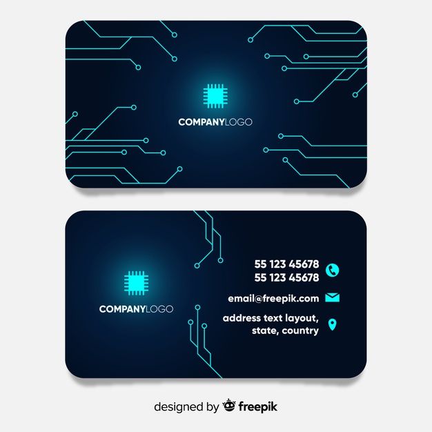 Tarjeta de visita de tecnología Vector l... | Free Vector #Freepik #freevector #freelogo #freebusiness-card #freebusiness #freecard Business Cards Layout, Professional Business Card Design, Black Business Card, Free Business Cards, Corporate Business Card, Business Design, Corporate Design, Creative Business, Game Design