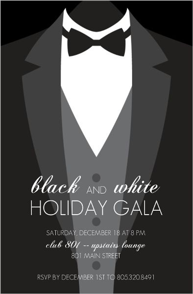 black tie event invitation