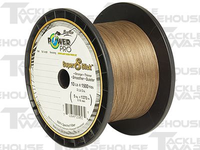 Power Pro Braid Super 8 Slick Fishing Line Timber Brown 150yd 40lb