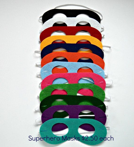 Party Pack of 20 Superhero Felt Mask lots of colors READY to SHIP. Bulk Masks. Super Hero Party Favors. Superhero Favors. Superhero Gift. #superherogifts