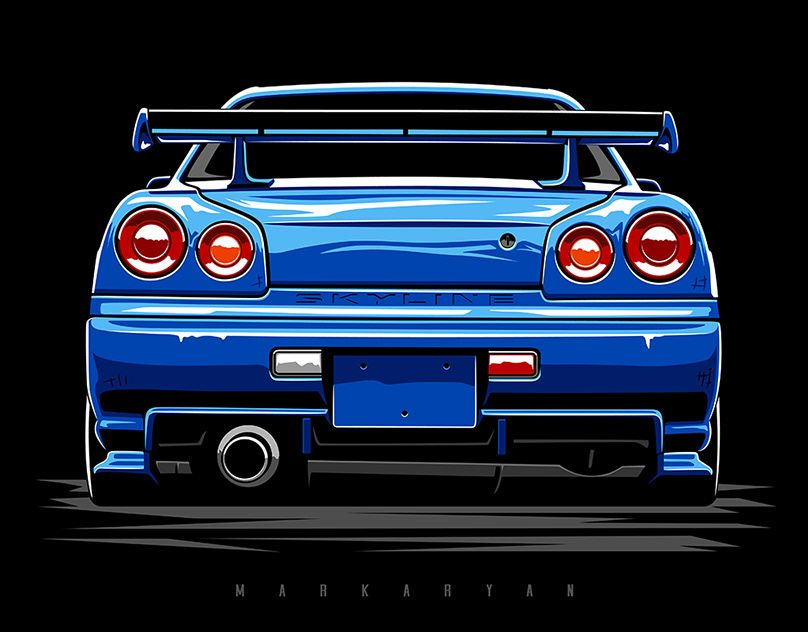 Nissan Skyline R34 Gt R On Behance Nissan Skyline R34 Gt R On Behance