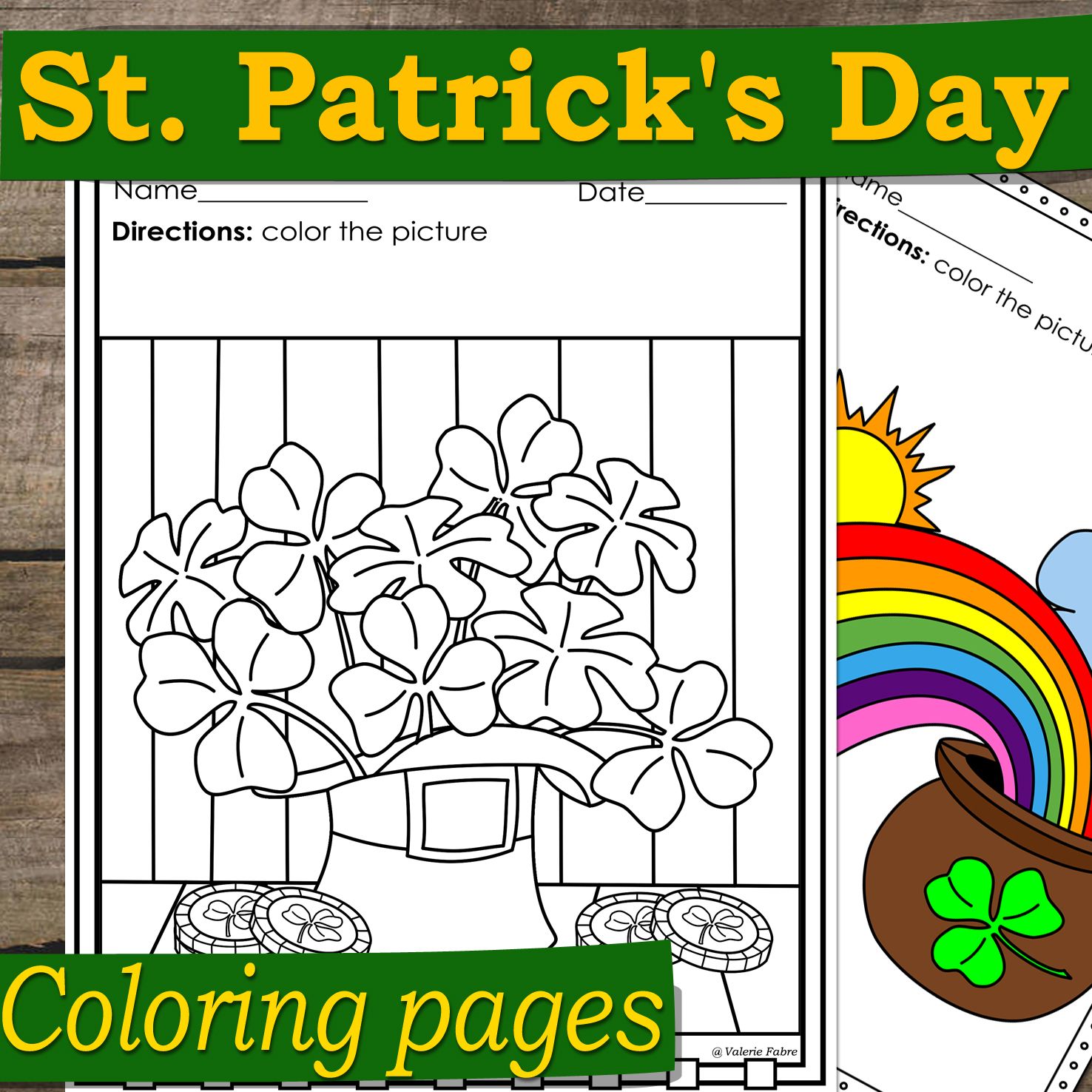 Dancing Leprechauns Coloring Page • FREE Printable eBook