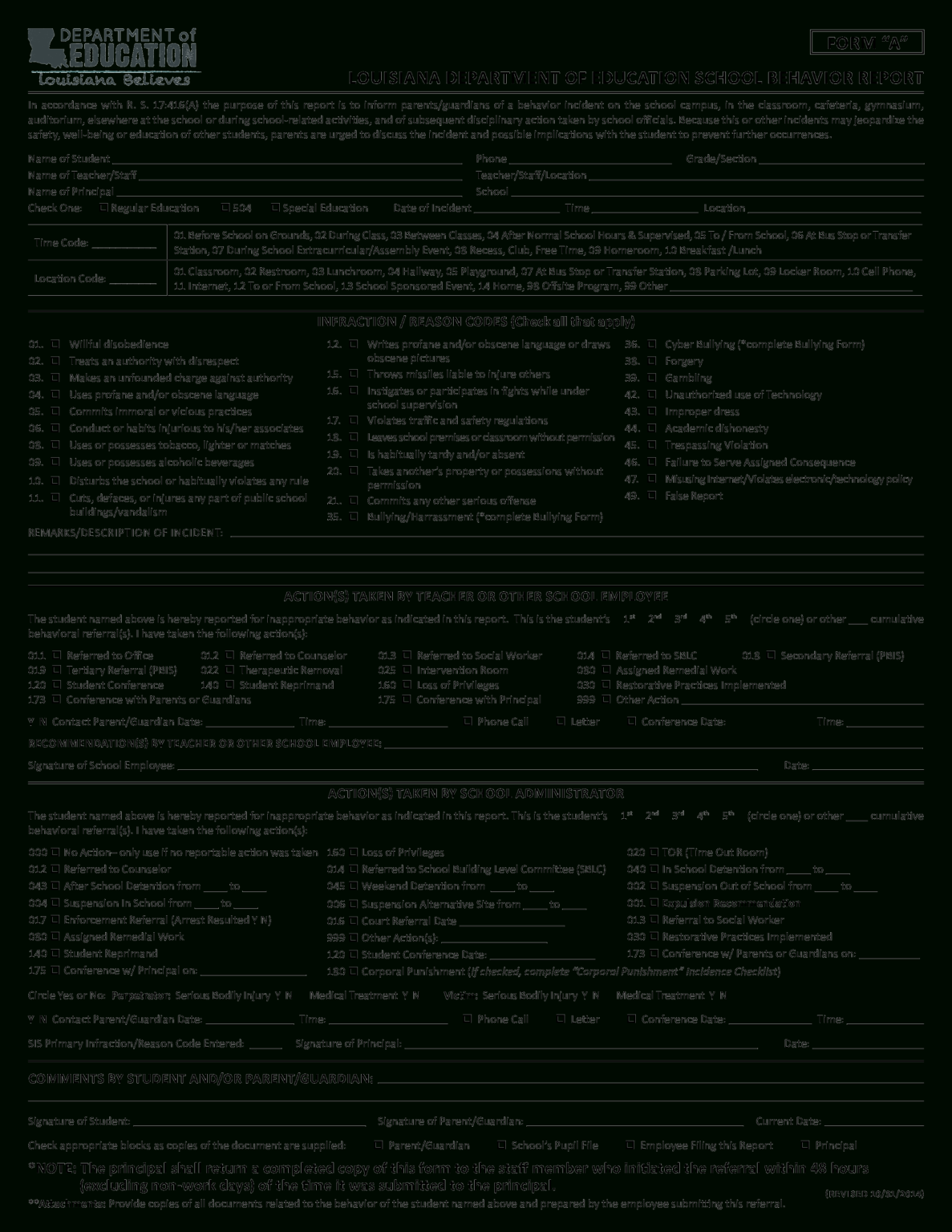 School Behavior Incident Report Templates At Intended For Pupil Report Template Incident Report Report Template Report Card Template