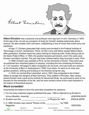 Albert Einstein Biography Ks2 | all about albert einstein theoretical physics physics and worksheets Albert Einstein Biography Ks2 | all about albert einstein theoretical physics physics and worksheets