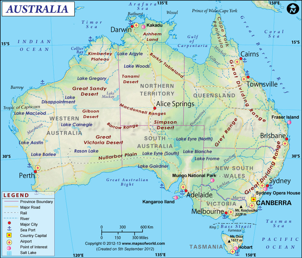 australia maps
