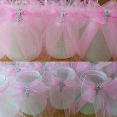 DIY Baptism Centerpieces.