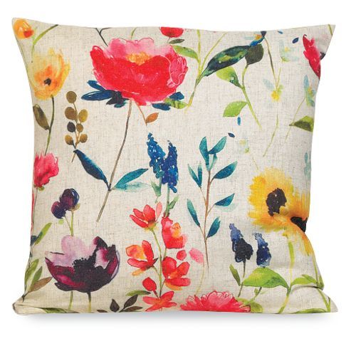 Water Color Ii Floral Pillow Rc Willey Salt Lake City Las Vegas Sacramento Reno Boise Rc Willey Home Bluebellgray Floral Throw Pillows Floral Pillows