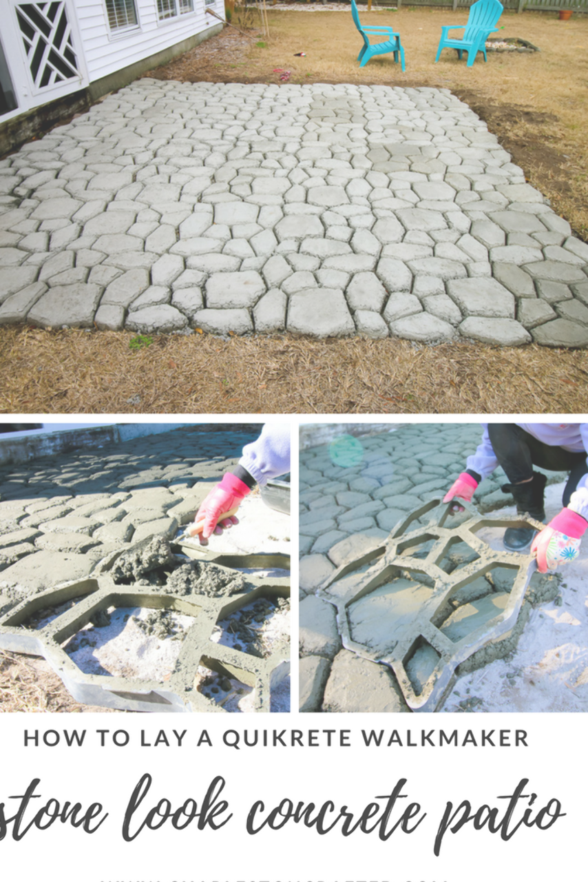 How to make a QUIKRETE WalkMaker stone look concrete patio via