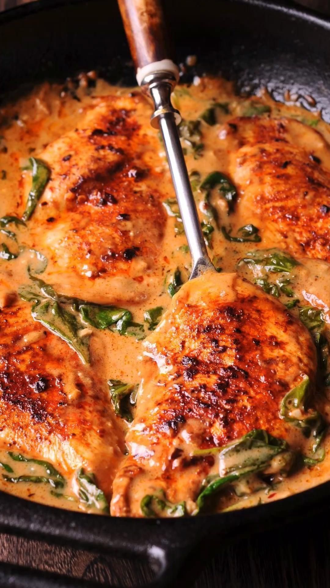 Garlic butter chicken with spinach and bacon – Artofit