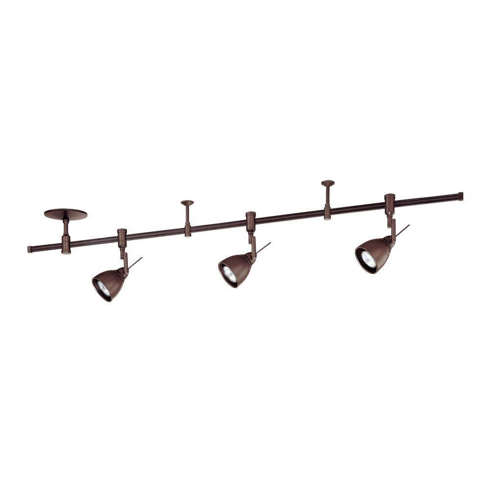 Kendal Lighting Rk70 Series 4 Ft 3 Light Oil Rubbed Bronze Track Kendal Lighting Rk70 Series 4 Ft 3