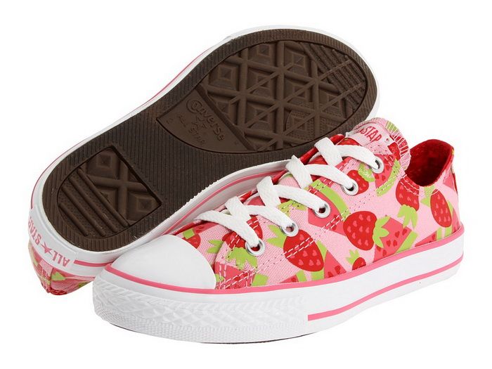 strawberry converse shoes