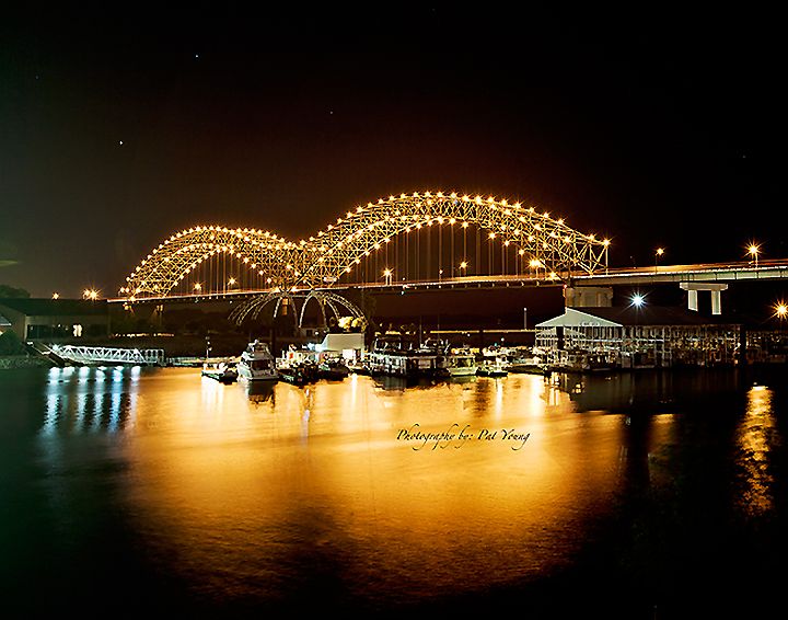 Memphis Bridge at night Memphis Bridge, Sydney Harbour Bridge, Night