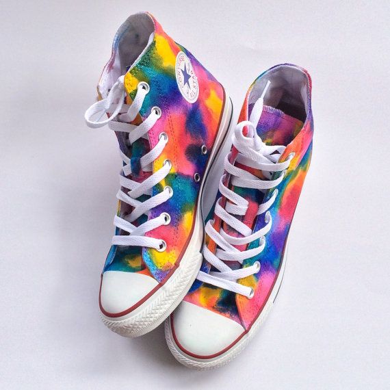 Unicorn Vomit Rainbow Tie Dye Converse Converse Ayakkabi Converse Ayakkabilar