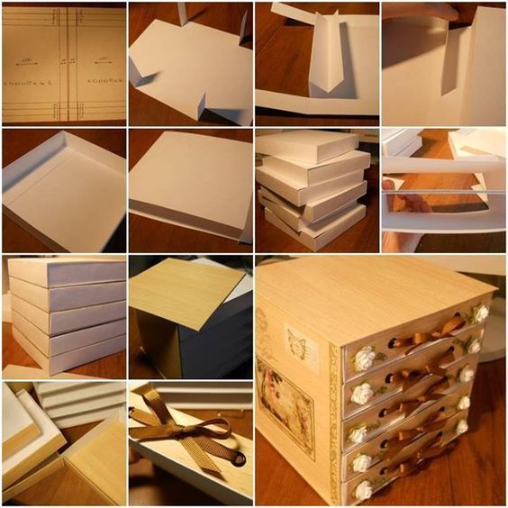 Diy 5 Drawer Cardboard Organizer Drawers Diy 5 Drawer Cardboard Organizer Drawers And Stationary