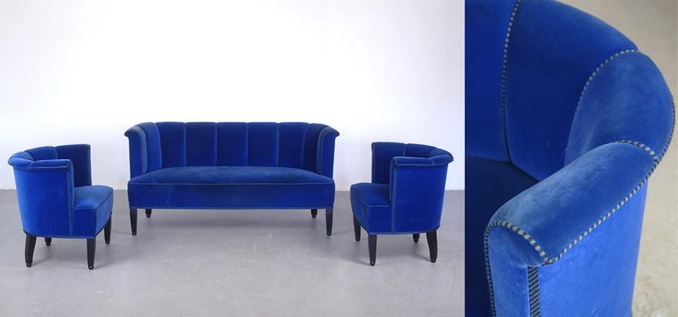 Alleegasse kék kanapé szett /// blue alleegasse sofaset tervezŠ...