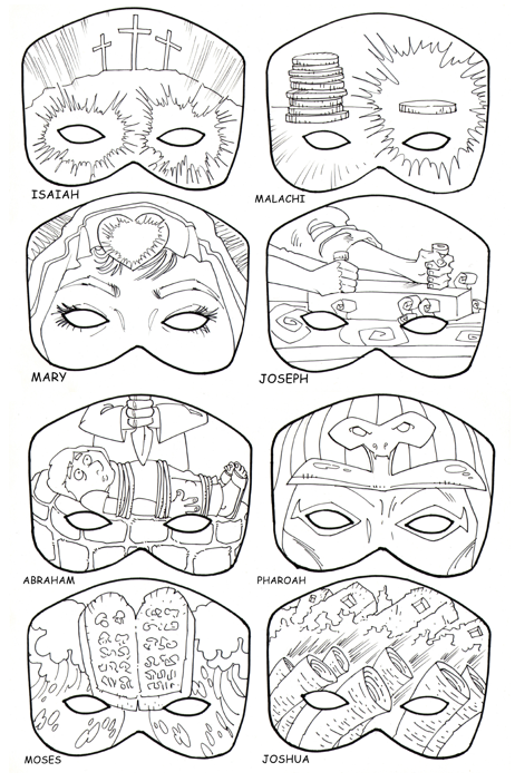 Download 25 Printable Bible Character Masks. Great for playing Bible 20 Questions, Parades, Weekly ...