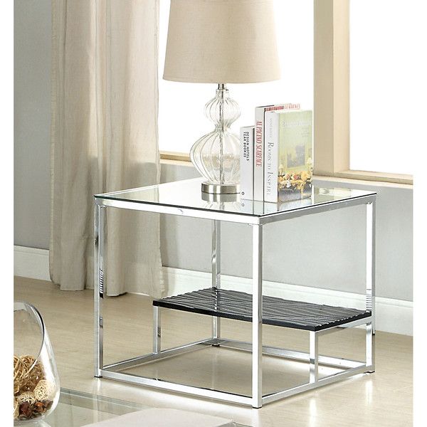 Furniture Of America Deitie Modern Chrome End Table Modern End Tables End Tables Furniture